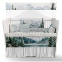 Ver imagem 1 de Kit Berço Enxoval Paisagem Floresta - Kt618