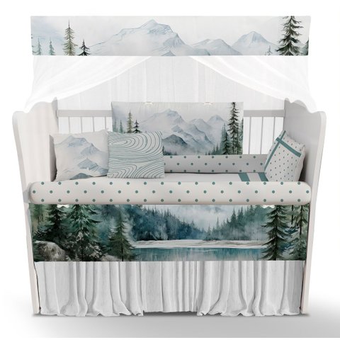 Kit Berço Enxoval Paisagem Floresta - Kt618