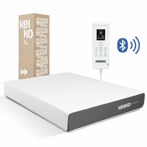 Colchão Queen Connect com Molas D33 App de Massagem 25x158x198 Keiko Colchões