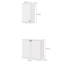 Ver imagem 4 de Conjunto para Banheiro com Aéreo Kappesberg Celeste 2 Peças Branco 80cm