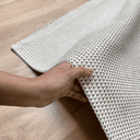 Ver imagem 5 de Tapete para Sala e Quarto 2,00 X 3,00m Antiderrapante Cru Marrom Artesanal 100% Algodão Rústico