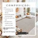 Ver imagem 5 de Tapete para Sala e Quarto 2,00 x 3,00m Antiderrapante Cru Marrom Artesanal 100% Algodão Rústico