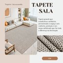 Ver imagem 5 de Tapete para Sala e Quarto 2,00 X 3,00m Antiderrapante Cru Marrom Artesanal 100% Algodão Rústico