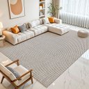 Ver imagem 3 de Tapete para Sala e Quarto 2,00 x 3,00m Antiderrapante Cru Marrom Artesanal 100% Algodão Rústico