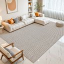 Ver imagem 4 de Tapete para Sala e Quarto 2,00 X 3,00m Antiderrapante Cru Marrom Artesanal 100% Algodão Rústico