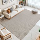Ver imagem 1 de Tapete para Sala e Quarto 2,00 x 3,00m Antiderrapante Cru Marrom Artesanal 100% Algodão Rústico