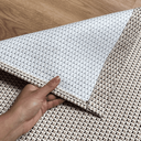 Ver imagem 7 de Tapete para Sala e Quarto 2,00 X 3,00m Antiderrapante Cru Marrom Artesanal 100% Algodão Rústico