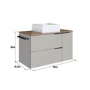 Ver imagem 3 de Gabinete de Banheiro com Cuba 2 Portas 1 Gaveta Toalheiro 80cm Suspenso Multimóveis Crpro-BAL014