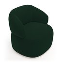 Ver imagem 7 de Kit Poltrona Giratória e Sofá Orgânico Living Glee 02 Lugares 140cm Veludo Verde Escuro - Desk Desig