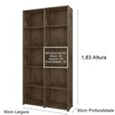 Ver imagem 4 de Estante para Livros 2 Portas Office Castani Hungria Bela Casa