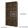 Estante para Livros 2 Portas Office Castani Hungria Bela Casa - 4