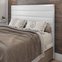 Ver imagem 1 de Cabeceira Casal Napoli 140cm Material Sintético Branco c/ Frame Italian Flex