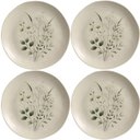 Ver imagem 1 de Kit 4 Pratos Rasos Ammi Orgânico Cerâmica Floral 26,5cm Porto Brasil Mesa Posta