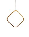 Ver imagem 1 de Pendente Losango Dourado com Cristais Acrílico 25cm Led 18w 3200k Bivolt Paris Luz
