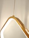 Ver imagem 4 de Pendente Losango Dourado com Cristais Acrílico 25cm Led 18w 3200k Bivolt Paris Luz