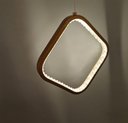 Ver imagem 5 de Pendente Losango Dourado com Cristais Acrílico 25cm Led 18w 3200k Bivolt Paris Luz