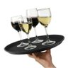 Kit 4 Bandejas de Servir Garçom Profissional Bar Restaurante Antiderrapante Emcasatem 40cm - 2