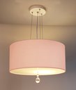 Ver imagem 2 de Lustre Pendente Com Cristal Cúpula Rosa 30x15 2E27