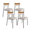 Ver imagem 1 de Kit 4 Cadeiras para Sala de Jantar e Cozinha Melissa em Aço Carbono