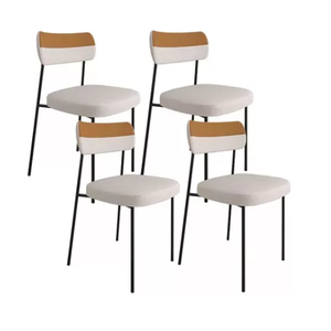 Kit 4 Cadeiras para Sala de Jantar e Cozinha Melissa em Aço Carbono