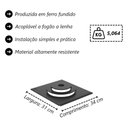 Ver imagem 3 de Kit 3 Chapa Modular Acoplável Fogão de Lenha 01 Furo 34x31cm