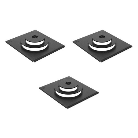 Kit 3 Chapa Modular Acoplável Fogão de Lenha 01 Furo 34x31cm