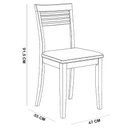 Ver imagem 7 de Mesa de Jantar 6 Lugares com 06 Cadeiras Madeira Maciça Estofada Lazuli F06 Linho Mescla Café -