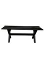 Ver imagem 6 de Mesa para Área Externa com 2 Bancos sem Encosto Madeira Maciça 120x80cm Kit Churrasco Preto