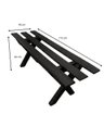 Ver imagem 4 de Mesa para Área Externa com 2 Bancos sem Encosto Madeira Maciça 120x80cm Kit Churrasco Preto