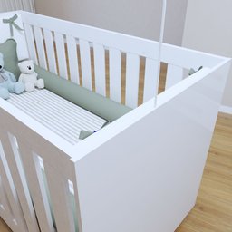 Quarto de Bebê Completo 100% MDF com Cômoda Berço e Guarda Roupa 1 MDF Nina - 16