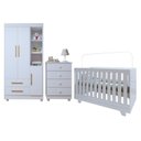Ver imagem 2 de Quarto de Bebê Completo 100% MDF com Cômoda Berço e Guarda Roupa 1 MDF Nina