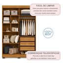 Ver imagem 5 de Quarto de Bebê Completo 100% MDF com Cômoda Berço e Guarda Roupa 1 MDF Nina