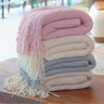 Manta Decorativa Texturizada Cor:Off White - 1