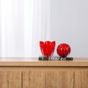 Ver imagem 4 de Cachepot Decoração Cristal Murano Vermelho Intenso Pp
