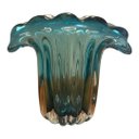 Ver imagem 1 de Vaso Tipo Murano de Vidro Azul g 18 x 15cm | Casa Del Grande