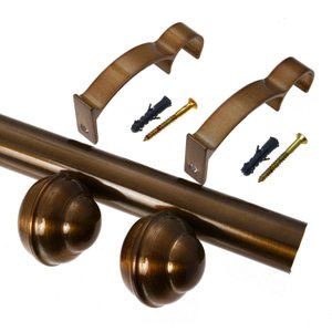 Kit Varão de Cortina Barcelona 19mm 3,00m (Bola) Couselo