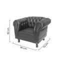 Ver imagem 4 de Poltrona Duque Chesterfield Capitonê - Suede Vermelho