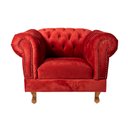 Ver imagem 1 de Poltrona Duque Chesterfield Capitonê - Suede Vermelho