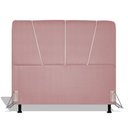 Ver imagem 1 de Cabeceira Estofada Topázio 160 cm Para Cama Box Quarto Queen Size Luxo MV Estofados Suede Rose