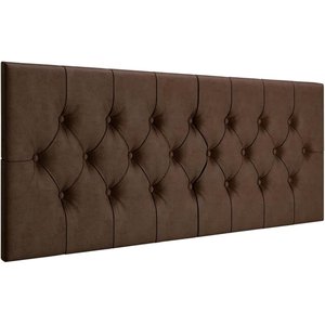 Cabeceira Painel Estofada Dubai Deluxe Queen Marrom 1,60m - Pc Móveis