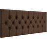 Cabeceira Painel Estofada Dubai Deluxe Queen Marrom 1,60m - Pc Móveis - 1