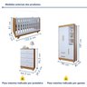 Quarto de Bebê Completo 100% MDF com Cômoda Berço e Guarda Roupa 1 MDF Nina - 4