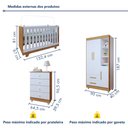 Ver imagem 4 de Quarto de Bebê Completo 100% MDF Cômoda Berço e Guarda Roupa Nina