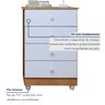 Quarto de Bebê Completo 100% MDF com Cômoda Berço e Guarda Roupa 1 MDF Nina - 16