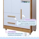 Ver mais imagens de Quarto de Bebê Completo 100% MDF Cômoda Berço e Guarda Roupa Nina