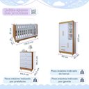 Ver imagem 4 de Quarto de Bebê Completo 100% MDF Cômoda Berço e Guarda Roupa Nina