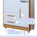 Ver mais imagens de Quarto de Bebê Completo 100% MDF Cômoda Berço e Guarda Roupa Nina Branco/Amadeirado
