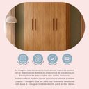 Ver imagem 5 de Quarto de Bebê Completo 100% MDF Cômoda Berço e Guarda Roupa Nina Branco/Amadeirado