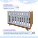 Ver imagem 6 de Quarto de Bebê Completo 100% MDF Cômoda Berço e Guarda Roupa Nina Branco/Amadeirado