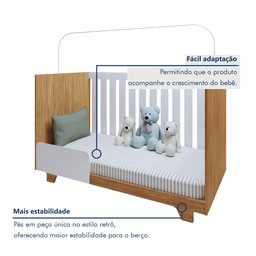 Quarto de Bebê Completo 100% MDF com Cômoda Berço e Guarda Roupa 1 MDF Nina - 7